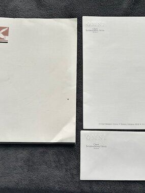 Vintage Omni Hotel Detroit Stationery